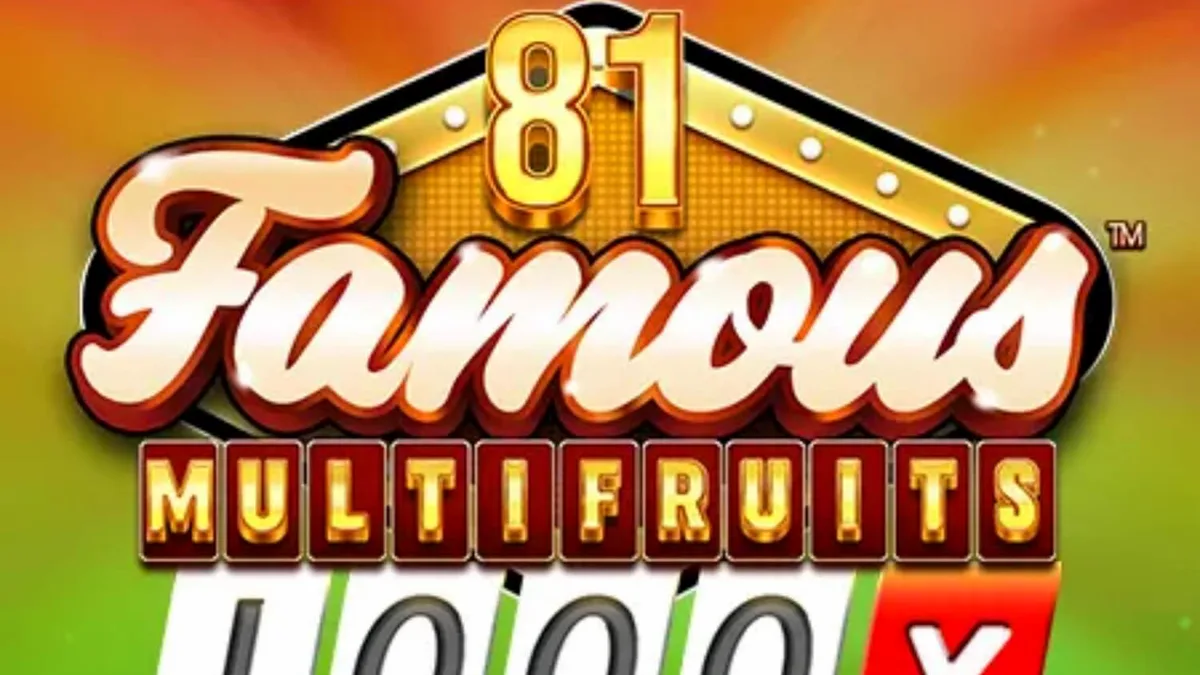 Tampilan visual mesin slot 81 Famous Multifruits 1000 dengan simbol buah dan angka 7