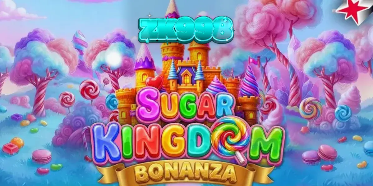 Tampilan visual slot Sugar Kingdom Bonanza dengan tema permen yang cerah
